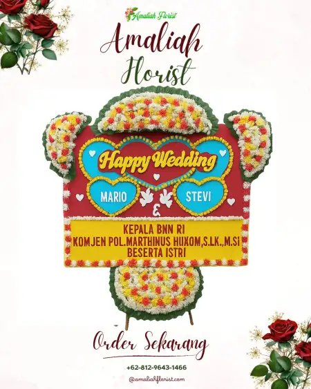 Papan Bunga Pernikahan Kecepak